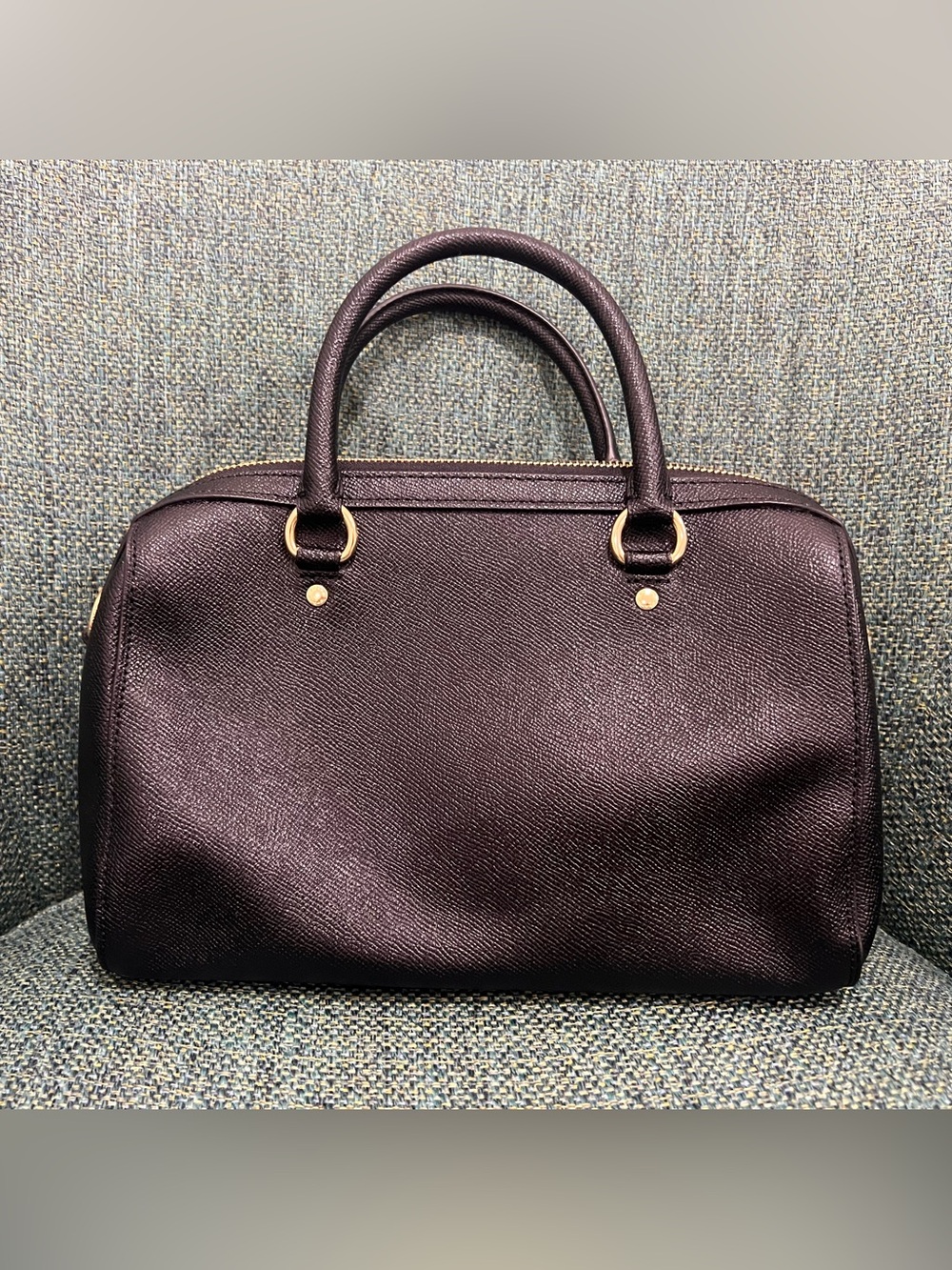 COACH Rowan Black Saffiano Leather  Satchel Handbag #F79946 - Picture 2 of 7